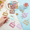 20Pcs 10 Colors 8-Hole Mini Glitter Acrylic Earring Hanger EDIS-PH0001-82-3