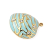 304 Stainless Steel Rhinestone Pendants STAS-P408-15G-2