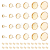 Flat Round 304 Stainless Steel Stud Earring Settings STAS-UN0062-60-1