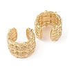 Rack Plating Brass Micro Pave Clear Cubic Zirconia Cuff Earrings for Women EJEW-G394-02G-2