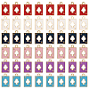60Pcs 6 Colors Alloy Pendant ENAM-SC0003-89-1