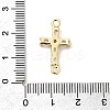Brass Pave Clear Cubic Zirconia Connector Charms KK-H529-39A-G-3