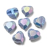 UV Plating Rainbow Iridescent Acrylic Beads OACR-P010-03E-2