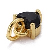 Brass Micro Pave Cubic Zirconia Charms X-KK-P192-08-G04-3