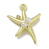 Alloy ABS Pearl Pendants PALLOY-F312-59G-1