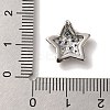 Rack Plating Brass Micro Pave Clear Cubic Zirconia Charm KK-U027-18P-3