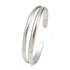 304 Stainless Steel Cuff Bangles for Women LS-BJEW-B147-02P-2