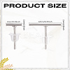2 Pair Alloy Stick Stud Earrings for Women EJEW-LP0013-03P-2