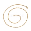 Brass Box Chain Necklaces NJEW-I247-04G-2