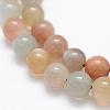 Natural Multi-Moonstone Beads Strands G-P322-43-8mm-3