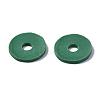 Flat Round Handmade Polymer Clay Beads CLAY-R067-12mm-46-7