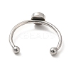 Non-Tarnish 304 Stainless Steel Cuff Ring Findings LS-X-STAS-E044-04P-2