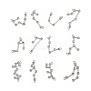 Zinc Alloy with Glass Rhinestone Jewelry Pendant Accessories FIND-FW0001-04-2