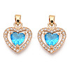 Faceted Glass Charms GLAA-S193-033-2