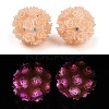 Acrylic Handmade Luminous Polymer Clay Rhinestone Beads CLAY-H003-07G-1