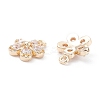 Rack Plating Brass Cubic Zirconia Charms X-ZIRC-C026-12LG-2