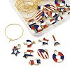 Independence Day DIY Wine Glass Charms  Making Kits DIY-FS0009-55-3