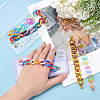 Acrylic Curb Chain for DIY Keychains HJEW-PH0001-28-3