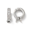 Brass Clear Cubic Zirconia Fold Over Clasps KK-A236-14P-1
