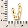 Brass Micro Pave Clear Cubic Zirconia Pendants KK-G521-01G-V-3