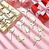 60Pcs 12 Styles Wood Pieces WOOD-CJ0002-05-6