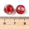 Luminous Handmade Gold Sand Lampwork Beads LAMP-T021-8mm-03V-3