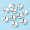 Tibetan Style Alloy Flat Round Charm Pendant Rivoli Xilion Pointed Back Chaton Rhinestone Settings PALLOY-O034-S01-3