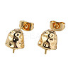 Brass Stud Earring Findings KK-N233-364-4