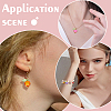 100Pcs Transparent Acrylic Pumpkin Pendants PALLOY-ME00022-5