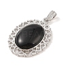 Natural Obsidian Pendants G-A226-03P-02-2