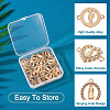  32Pcs 8 Styles Alloy Pave Clear Cubic Zirconia Connector Charms FIND-TA0003-09-4