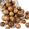 Craftdady Round Natural Wood Beads WOOD-CD0001-01-3