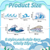 20Pcs 5 Styles Computerized Embroidery Cloth Iron on/Sew on Patches PATC-HY0001-86-3