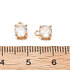 Brass Micro Pave Cubic Zirconia Pendants KK-D382-04G-02-3