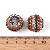 Acrylic with Resin Rhinestone Beads OACR-T030-21C-3