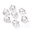 Glass Heart Beads GLAA-D005-01H-1
