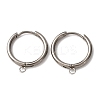 201 Stainless Steel Hoop Earring Findings STAS-D379-05B-P-1