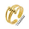 Geometric Minimalist Hollow 304 Stainless Steel Cuff Rings YN6074-2-1
