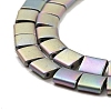 Electroplated Frosted Non-magnetic Synthetic Hematite Beads Strands G-G089-B01-13-3