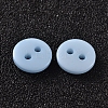 2-Hole Flat Round Resin Sewing Buttons for Costume Design BUTT-E119-18L-17-2