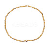 Minimalist Glass Seed Beads & Brass Beads Stretch Bracelets for Women BC0195-15-1