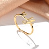 304 Stainless Steel Cuff Rings for Women RJEW-D285-01G-Y-4