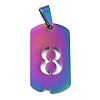 Ion Plating(IP) 304 Stainless Steel Pendants STAS-O127-A08-2