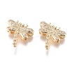 Brass Micro Pave Cubic Zirconia Multi-Strand Links ZIRC-G168-61G-1
