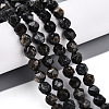 Dyed Natural Sesame Jasper Beads Strands G-T139-8mm-47B-1