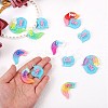 10 Sets Gradient Color Opaque Resin Pendants RESI-SZ0001-91D-3
