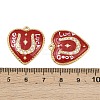 304 Stainless Steel Enamel Pendants STAS-C158-12G-02-3