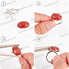 1Pc Adjustable Rhodium Plated 925 Sterling Silver Ring Findings STER-BBC0006-89-5