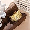 Brass Micro Pave Clear Cubic Zirconia Cuff Rings for Women RJEW-Q009-08G-4