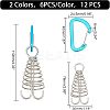 12Pcs 2 Colors Aluminium Alloy Tent Rope Tensioners FIND-FH0001-99-5